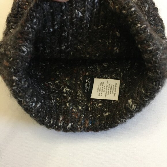 INTERMIX Italian Yan Womens Beanie Brown Multi-Color Wool Silk Blend One Size - Picture 4 of 12